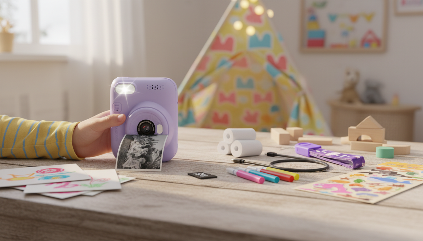 Kids Instant Print Camera: Screen-Light Photo Fun